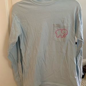 Blue pineapple ivory Ella long sleeve